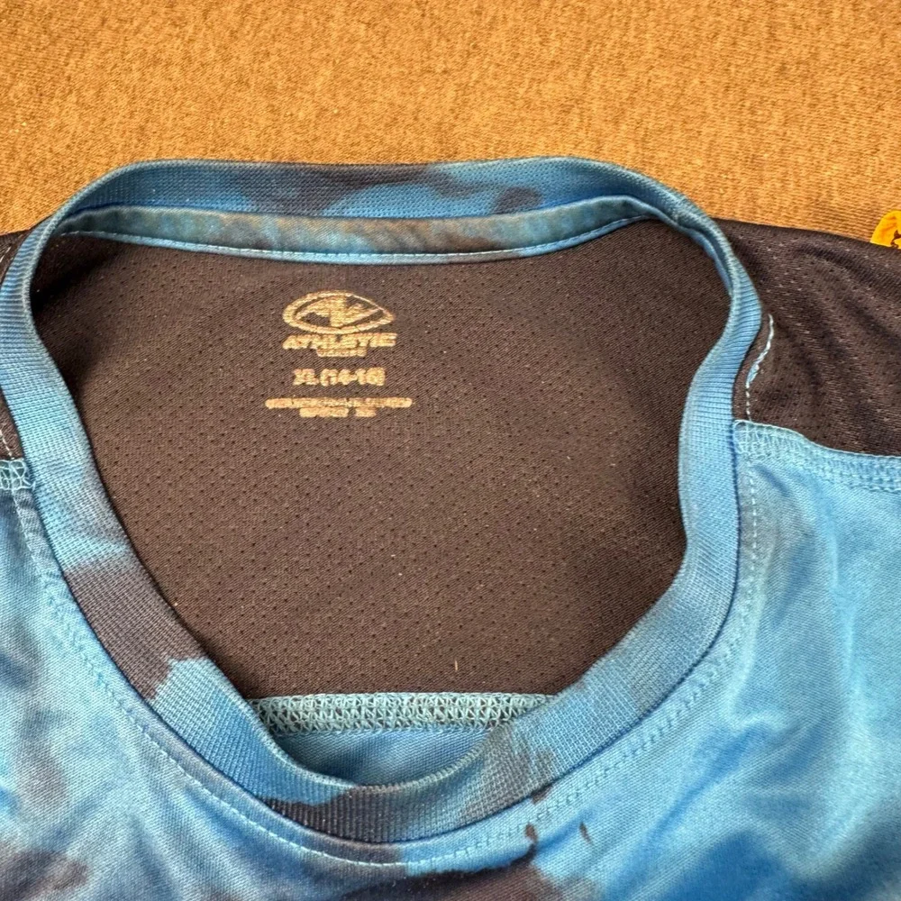Athletic Works Boys XL 14-16 Active Shirt Tank Set Blue Tie Dye Red Mesh Camo